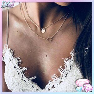 💎✨ Double Layer Circles Necklace